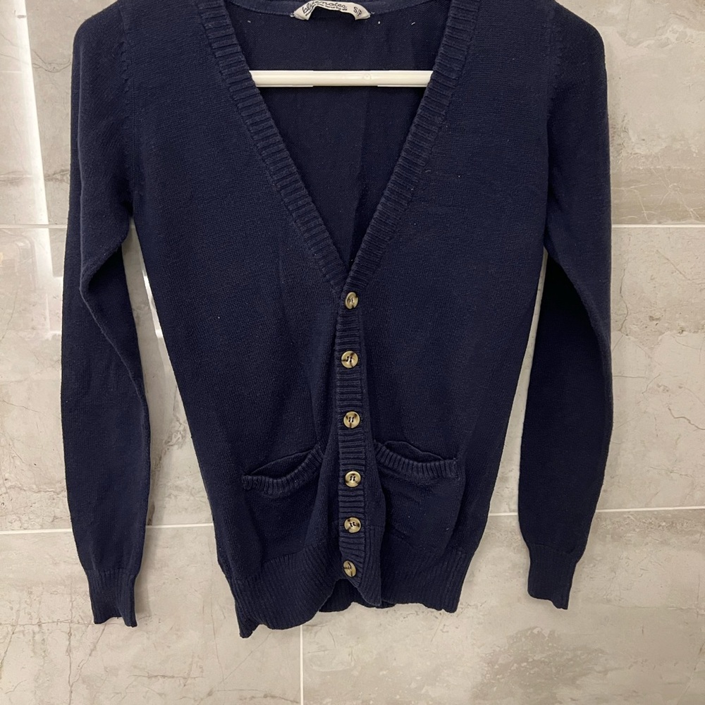 Navy Blue Women's Cardigan - Size Small